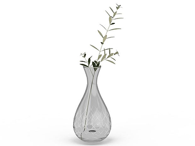 3d玻璃花瓶摆件免费模型