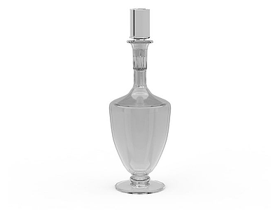 3d玻璃瓶烛台免费模型