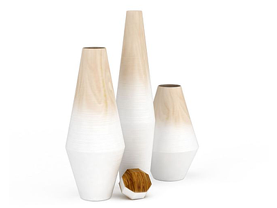 3d木质桌面花瓶免费模型