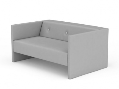 扶手双人沙发模型3d模型
