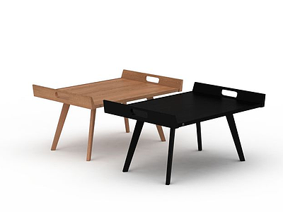 3d实木桌子模型