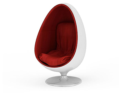 3d休闲鸡蛋椅模型
