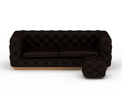 3d黑色休闲沙发免费模型