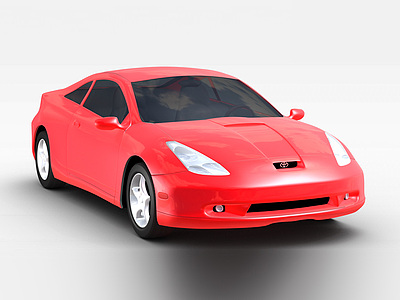 红色跑车模型3d模型