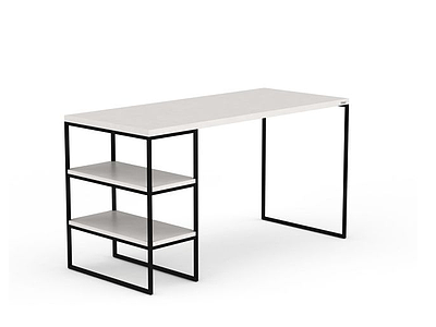 简易木质桌子模型3d模型