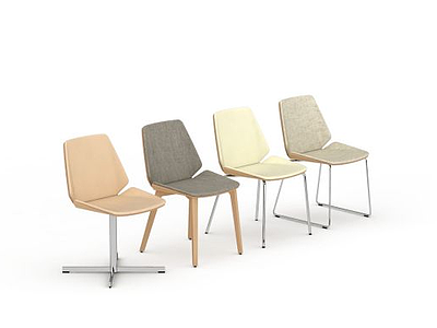 简易椅子组合模型3d模型