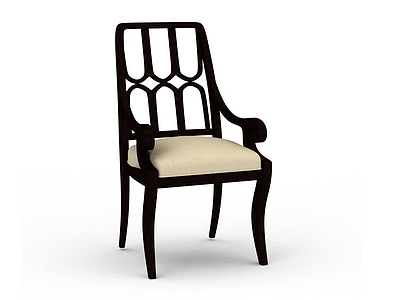 3d软面木质椅子模型