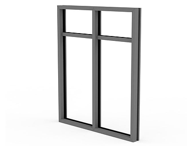 3d灰色木质窗免费模型