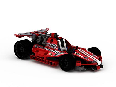 积木赛车模型3d模型