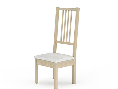 3d现代实木餐椅模型