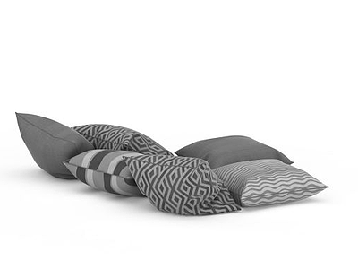 3d床头方形靠枕免费模型