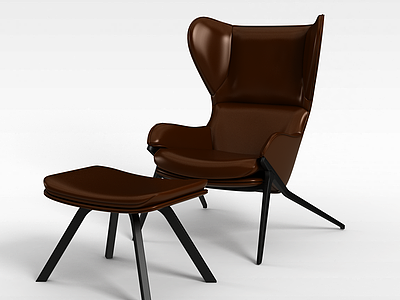 高靠背椅子组合模型3d模型