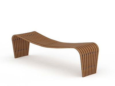 3d木条长凳免费模型