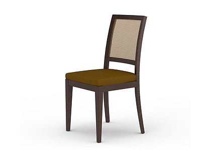 四脚餐桌椅子模型3d模型