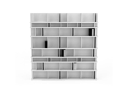 3d现代简约书柜免费模型
