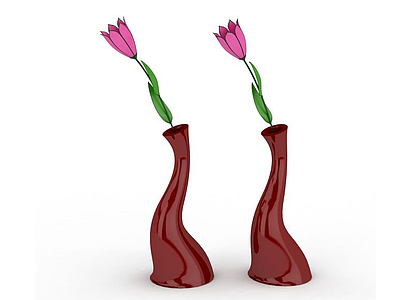 3d现代陶瓷花瓶模型