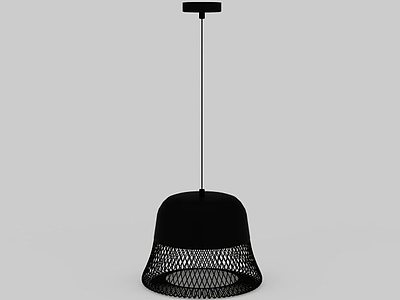 3d精美黑色网罩吊灯免费模型