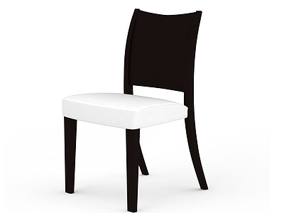 3d黑白拼色餐椅免费模型
