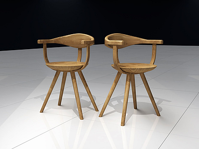 木质椅子3d模型