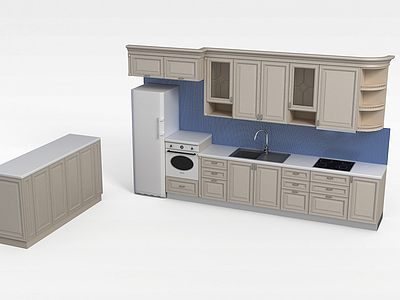 3d厨房家具模型