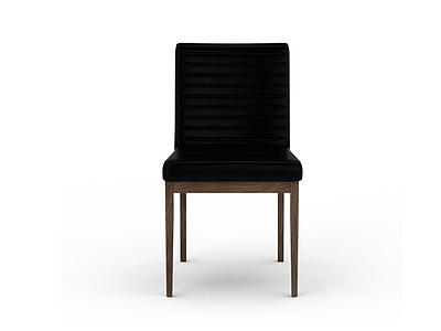 3d精品黑色皮质休闲椅模型