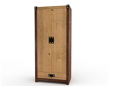 3d现代实木家居柜子模型