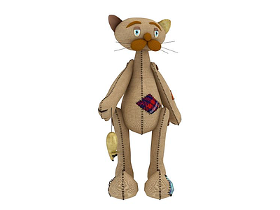 3d玩具猫布偶模型