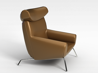 3d现代简约休闲单人椅子模型