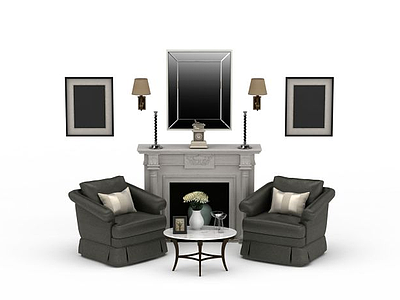 欧式室内沙发模型3d模型