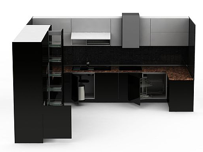 室内厨房家具模型3d模型