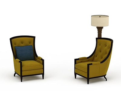 3d休闲沙发椅子模型