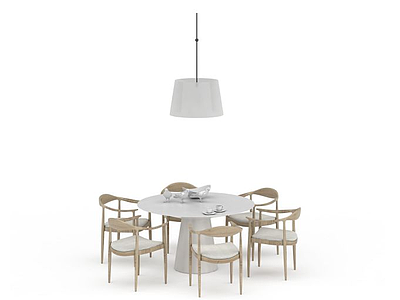 3d现代风格餐桌免费模型