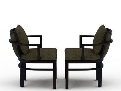新中式休闲椅子模型3d模型