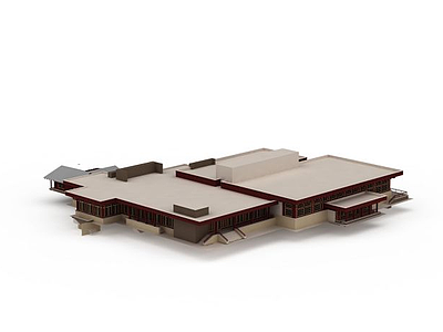 园林建筑模型3d模型