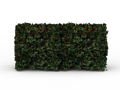 3d植物花墙模型