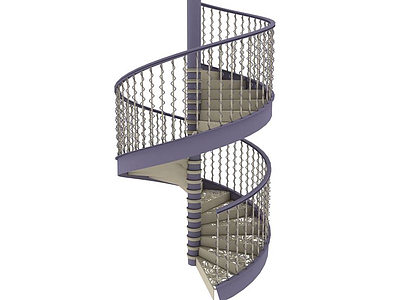 3d室内螺旋楼梯模型