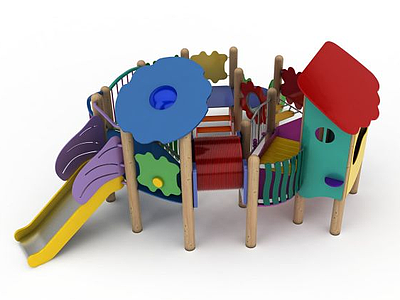 3d儿童娱乐滑梯模型