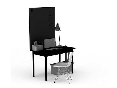3d简约办公桌椅免费模型