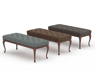 沙发长凳模型3d模型