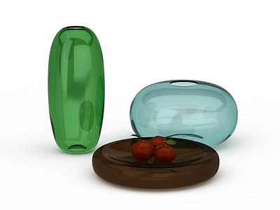 3d现代造型器皿模型