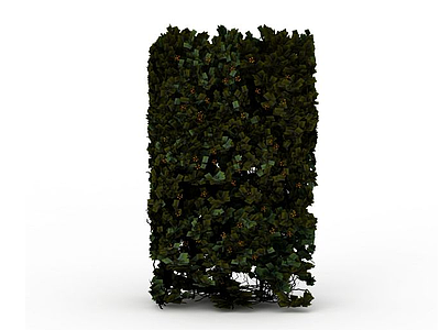 3d绿植墙模型