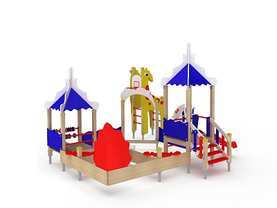 3d儿童游乐园设备模型