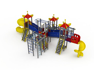 大型儿童游乐园模型3d模型