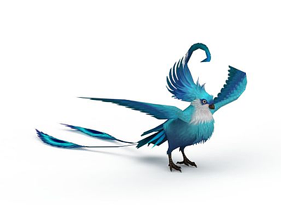 3d游戏角色蓝鸟免费模型