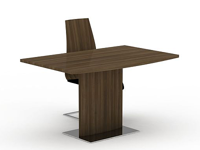 室内桌椅组合模型3d模型