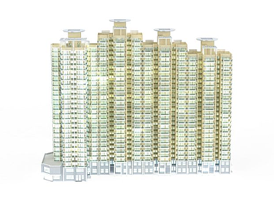 高层建筑模型3d模型