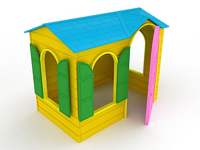 儿童塑料游戏屋模型3d模型