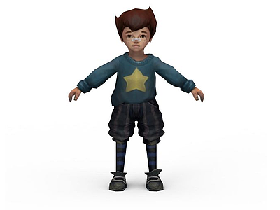 3d游戏角色小孩免费模型