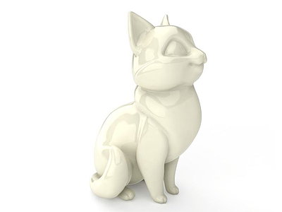3d陶瓷猫陈设品模型