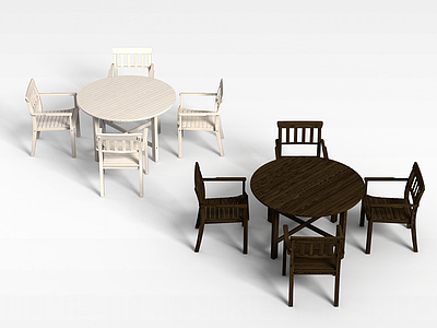 3d餐厅桌椅模型